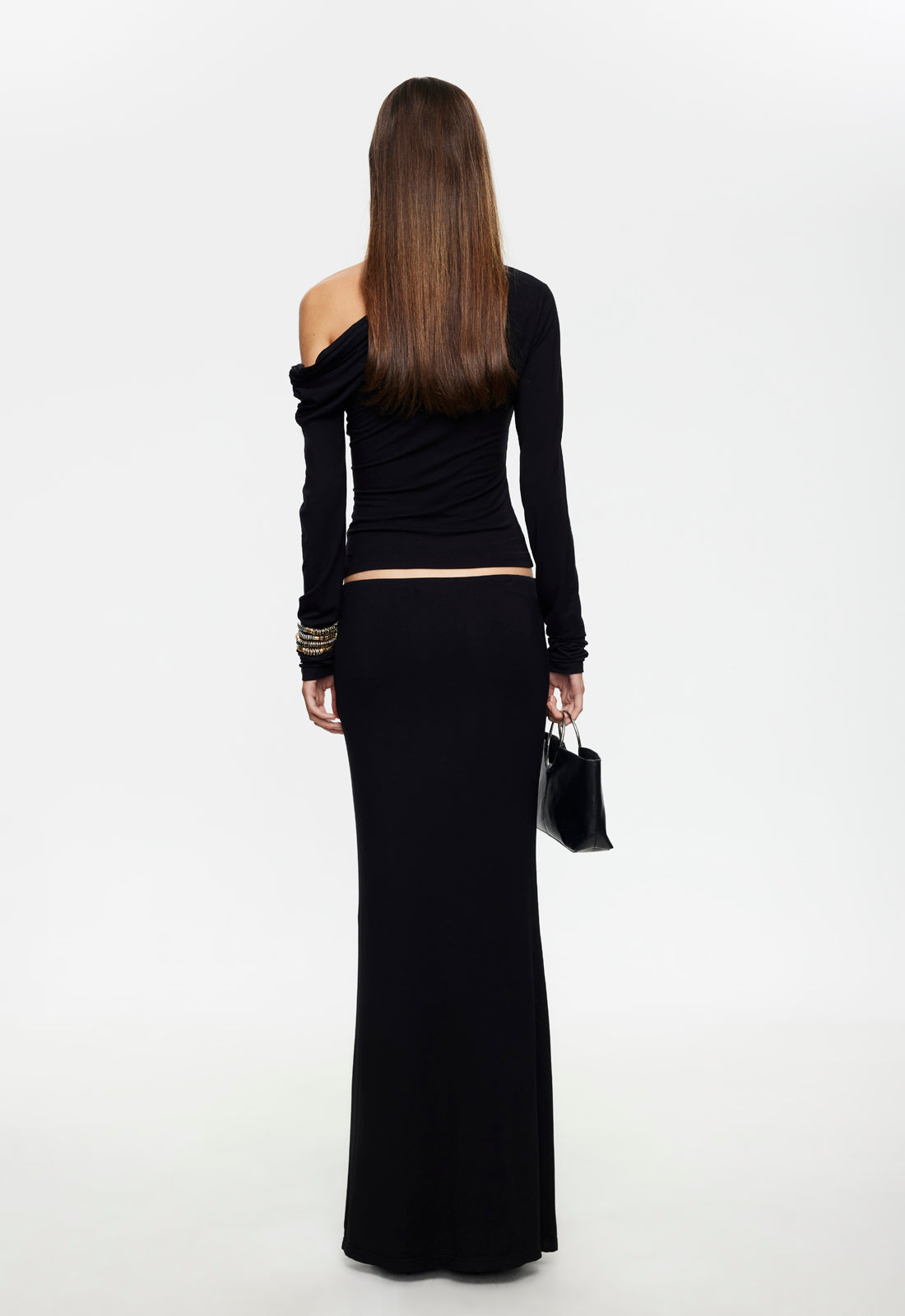 ECLIPSE MAXI SKIRT - NERO