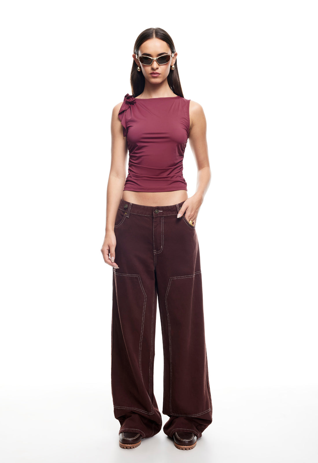 RENDEZVOUS TOP - BURGUNDY