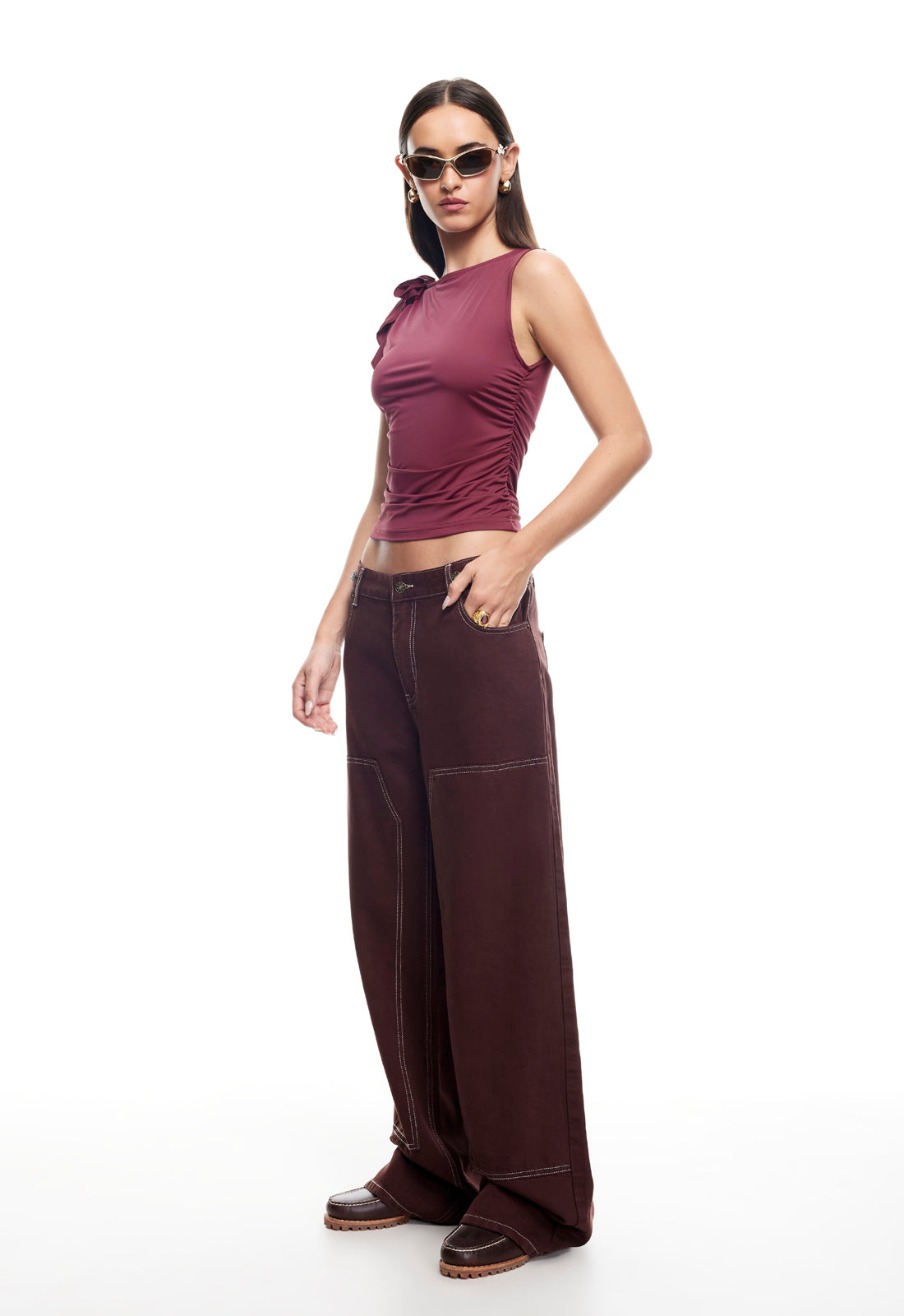 RENDEZVOUS TOP - BURGUNDY