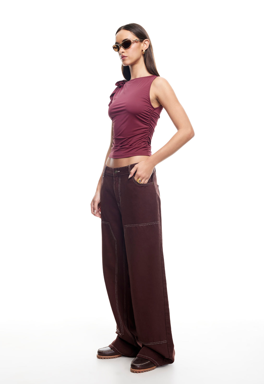 RENDEZVOUS TOP - BURGUNDY
