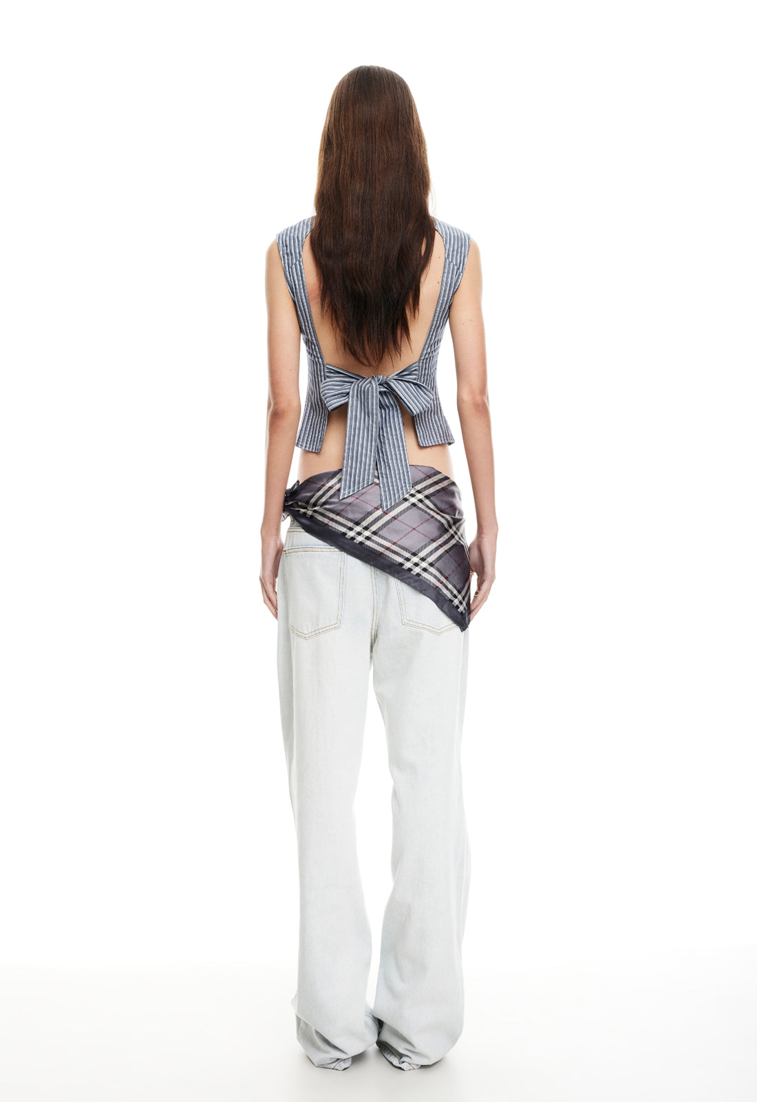 COUNTRYSIDE TOP - CHARCOAL STRIPE
