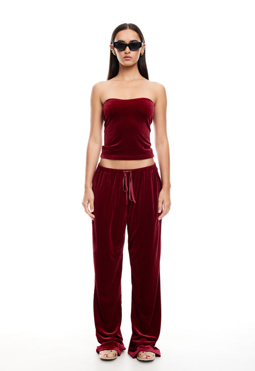 RIDE WITH ME PANT - BURGUNDY