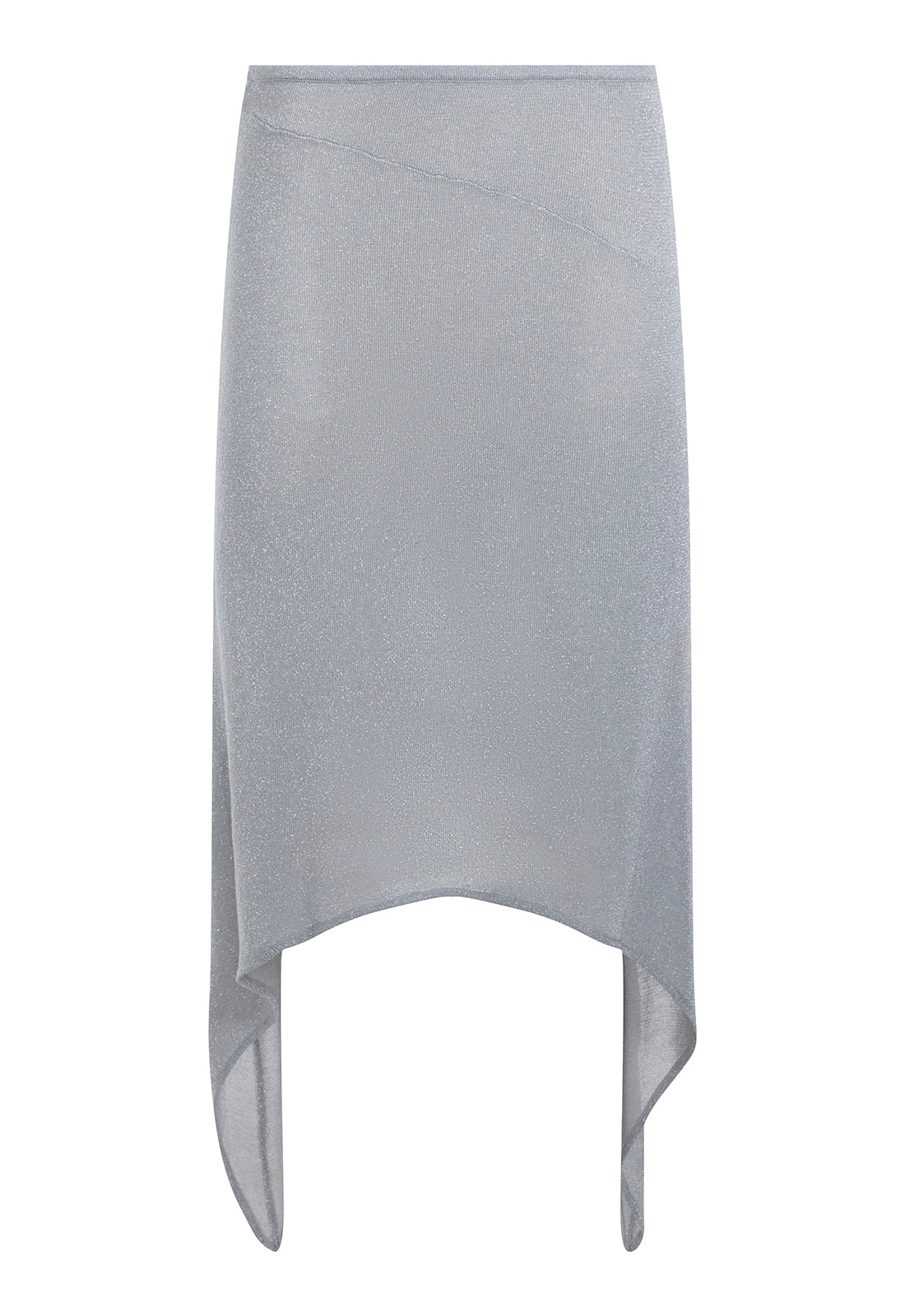 TROPHY MIDI SKIRT - SILVER