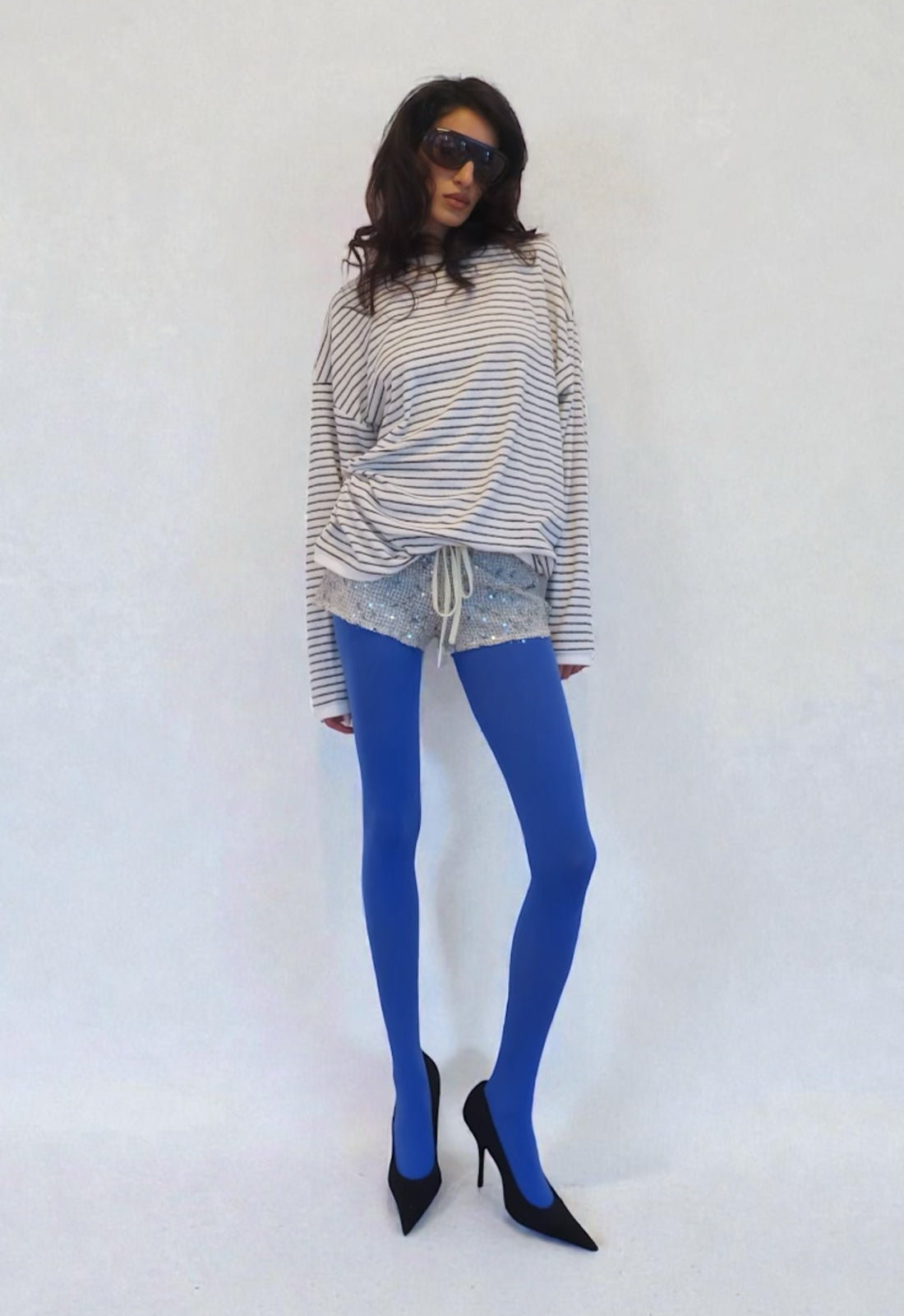 BRY LONG SLEEVE - CREAM NOIR STRIPE