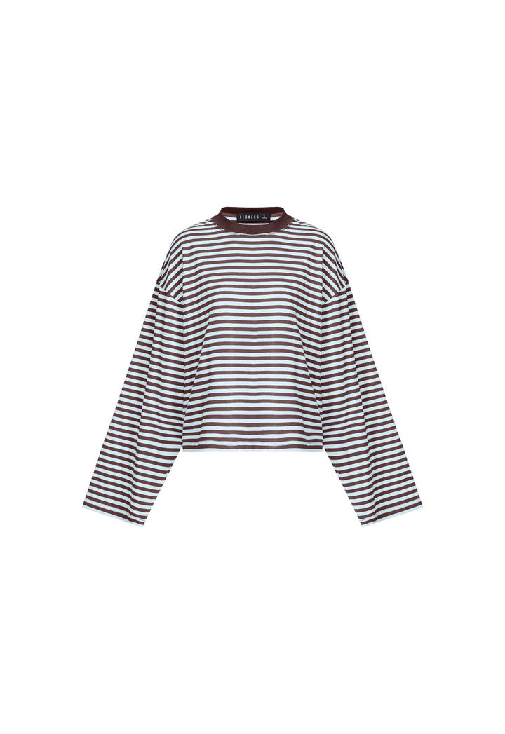 BLOOM LONG SLEEVE - CHOCOLATE SEA STRIPE