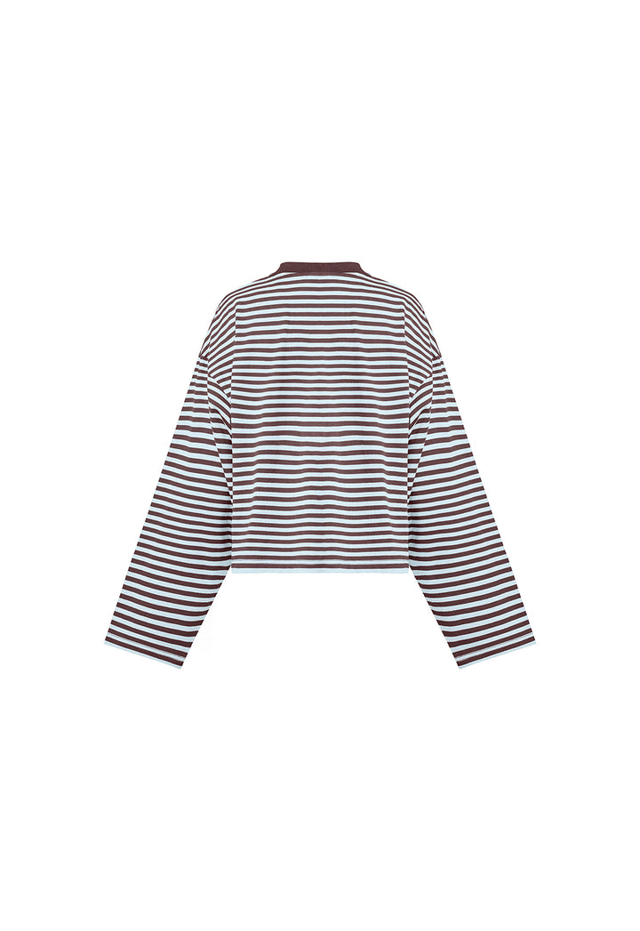 BLOOM LONG SLEEVE - CHOCOLATE SEA STRIPE