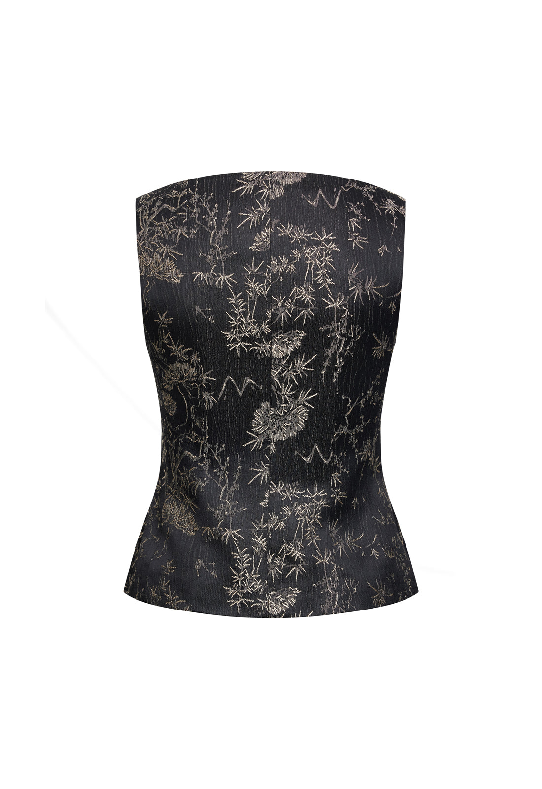 WILD LACE UP TOP - ONYX FLORAL