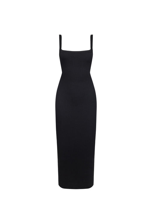 BRAT MIDI DRESS - ONYX