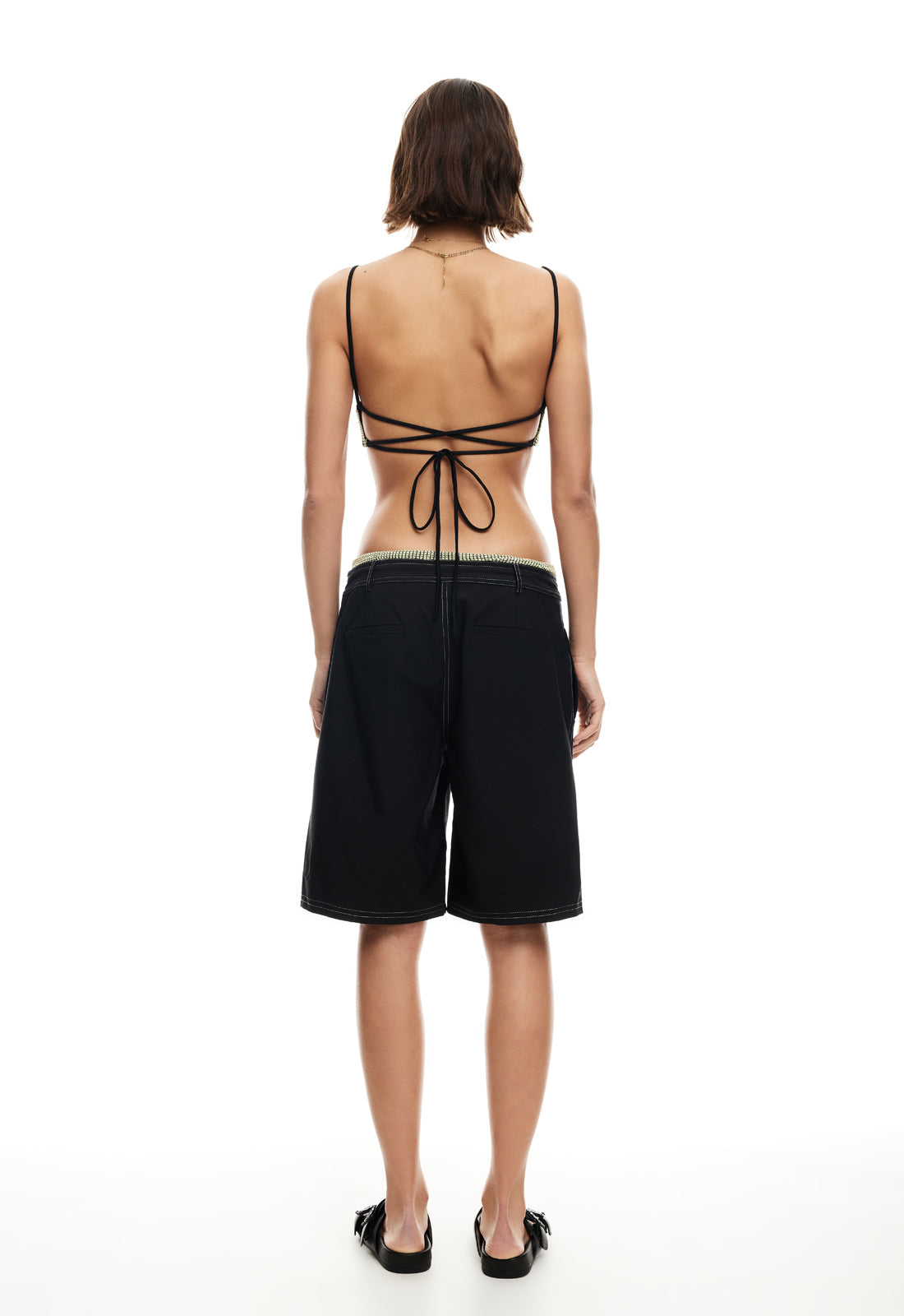 VOGUE CONTRAST SHORTS - ONYX