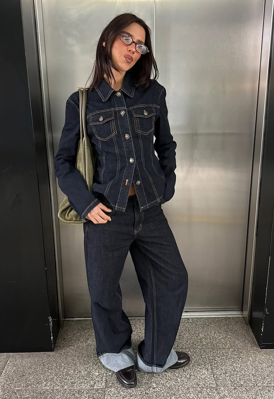 TOP MODEL CUFFED JEAN - DARK DENIM