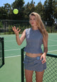 COUNTRYSIDE TOP - CHARCOAL STRIPE