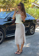 PARADISE MIDI SKIRT - OYSTER