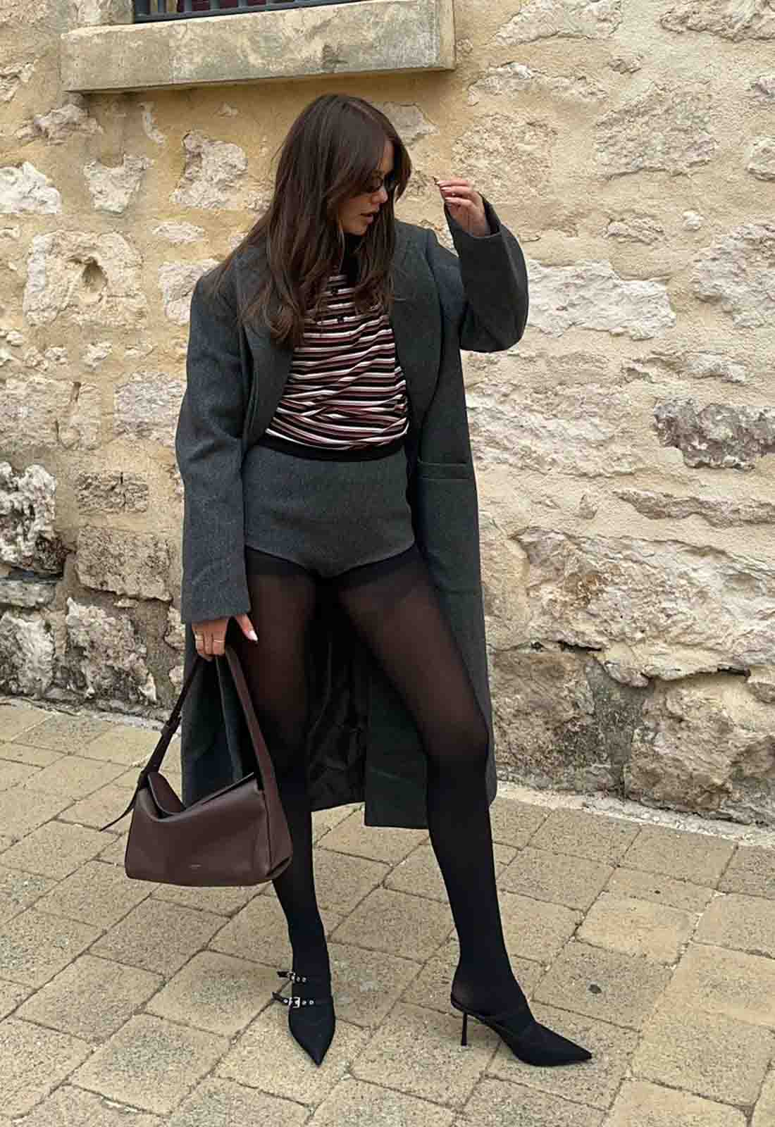 OLSEN COAT - GREY MARLE