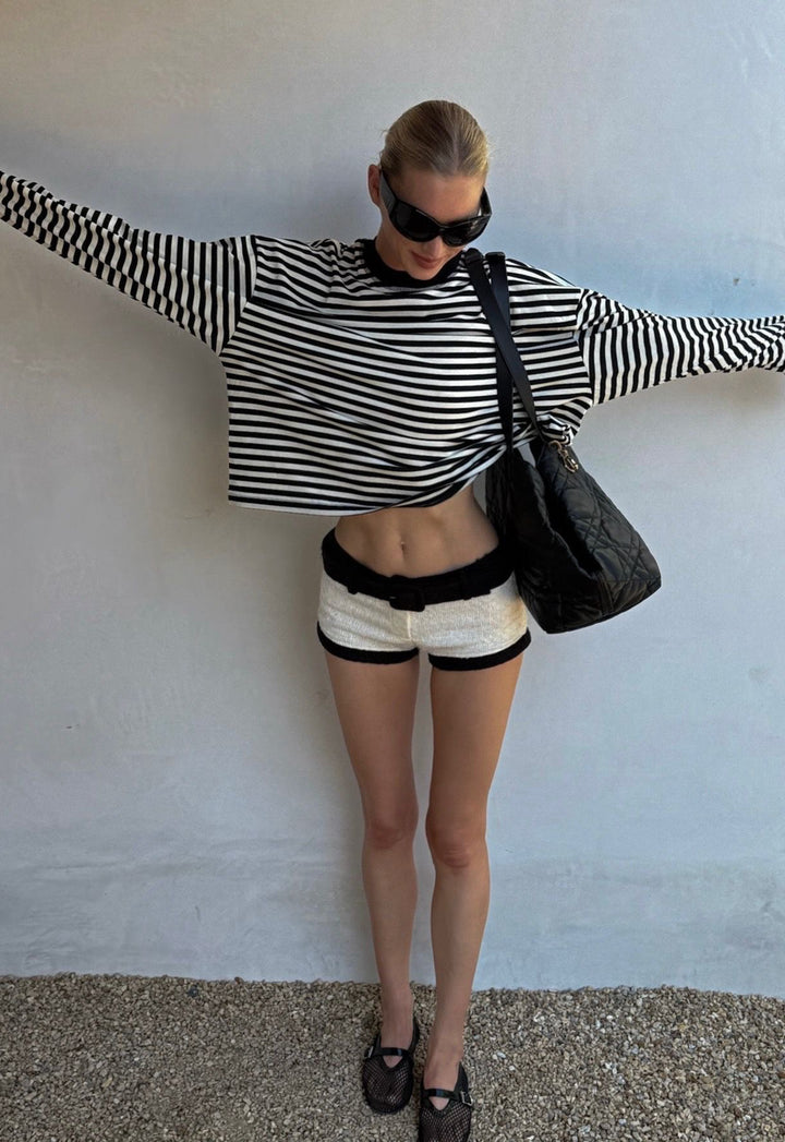 BLOOM LONG SLEEVE - ONYX STRIPE