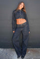 DAYDREAM CROP JACKET - INDIGO