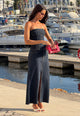 SWEETNESS STRAPLESS TOP - INDIGO