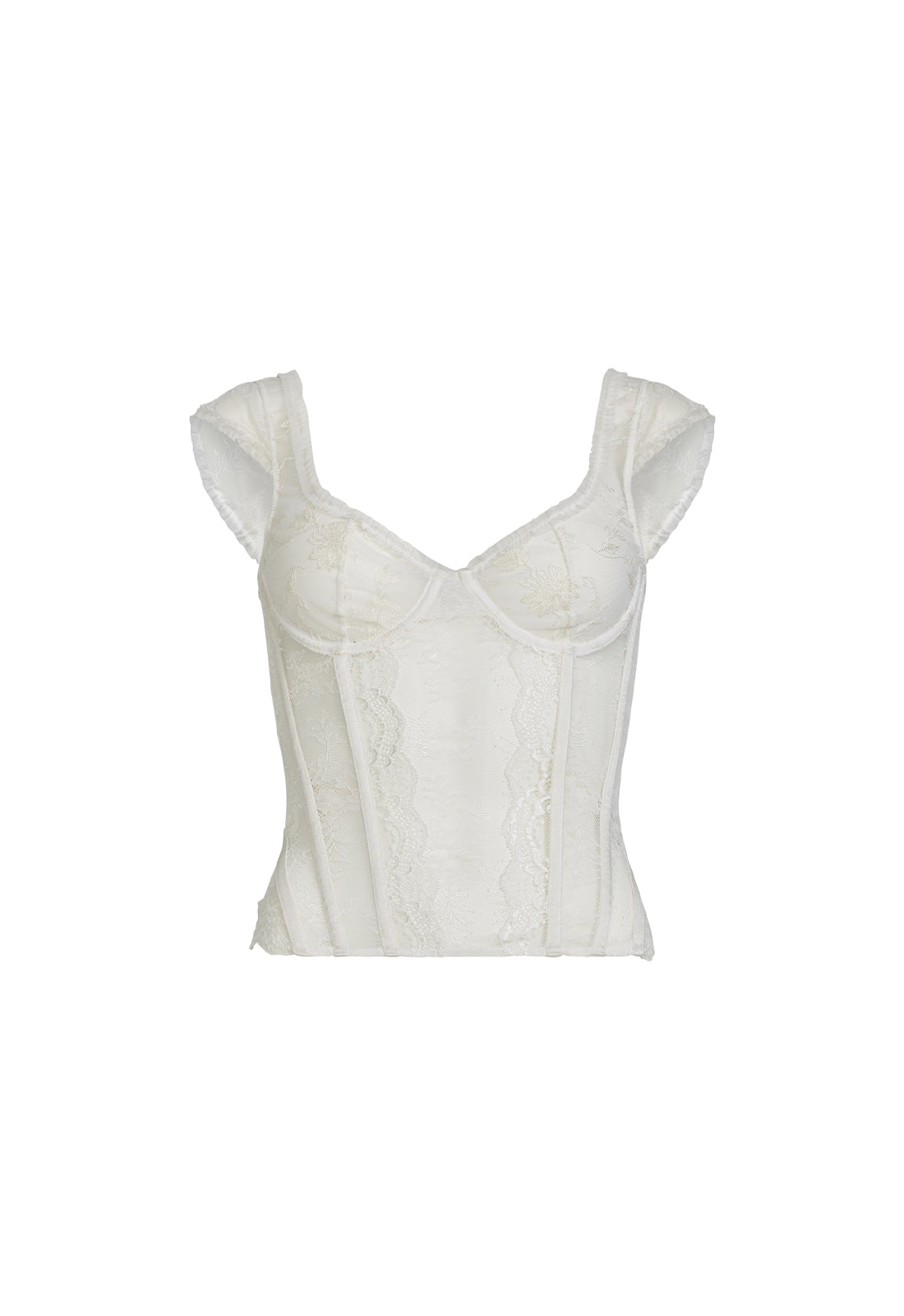 SOME LIKE IT HOT LACE CORSET - GHOST WHITE – LIONESS FASHION